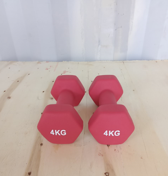 Hex ročka iz neoprena in litega železa 4 kg | Heksagonalna utež