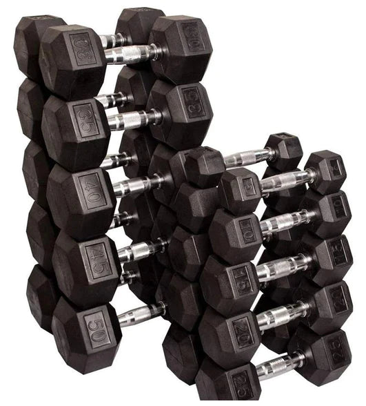 Kit manubri Hex: manubri in coppie, un totale di 180 kg