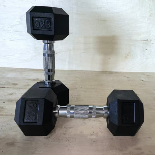 Gumirana heksagonalna utež / Hex ročka 6 kg