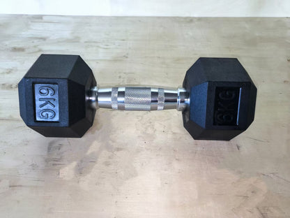 Gumirana heksagonalna utež / Hex ročka 6 kg