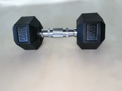 Gumirana heksagonalna utež / Hex ročka 8 kg