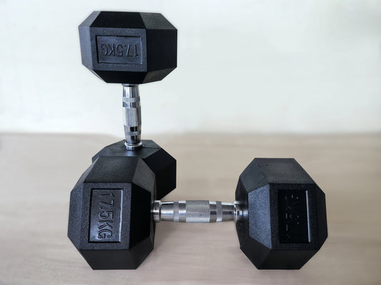 Gumirana heksagonalna utež / Hex ročka 17,5 kg