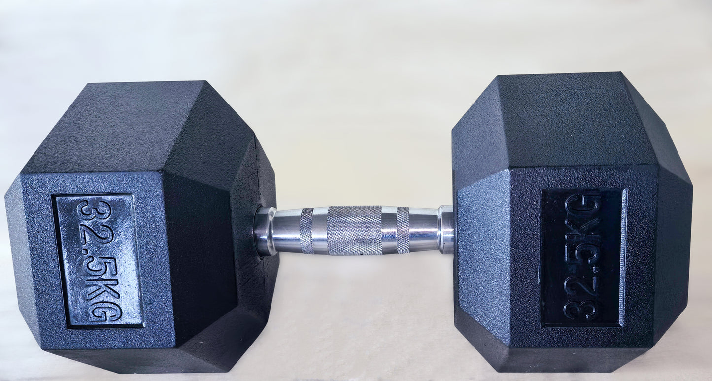 Gumirana heksagonalna utež / Hex ročka 32,5 kg