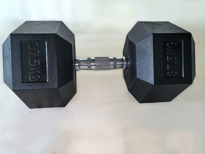 Gumirana heksagonalna utež / Hex ročka 37,5 kg