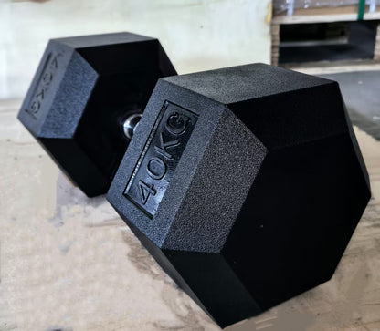 Gumirana heksagonalna utež / Hex ročka 40 kg