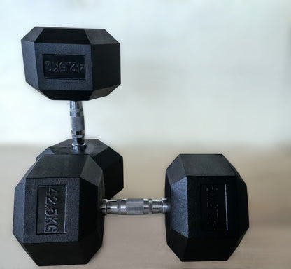 Gumirana heksagonalna utež / Hex ročka 42,5 kg