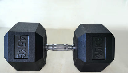 Gumirana heksagonalna utež / Hex ročka 45 kg