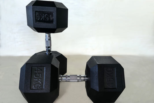 Gumirana heksagonalna utež / Hex ročka 45 kg