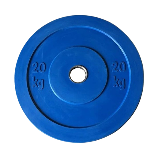 Bumper weight, rubbered boom disk 20 kg blue