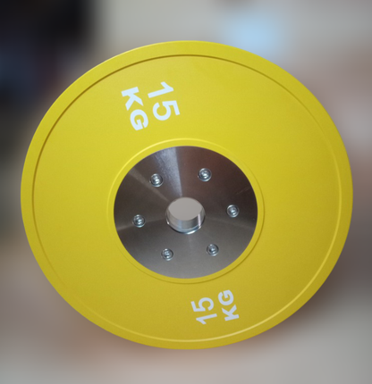 Tekmovalni bumper disk 15 kg