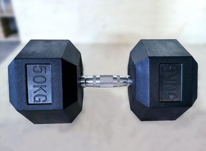 Gumirana heksagonalna utež / Hex ročka 50 kg