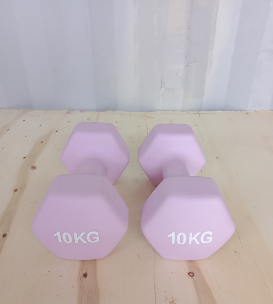 Hex ročka iz neoprena in litega železa 10 kg | Heksagonalna utež