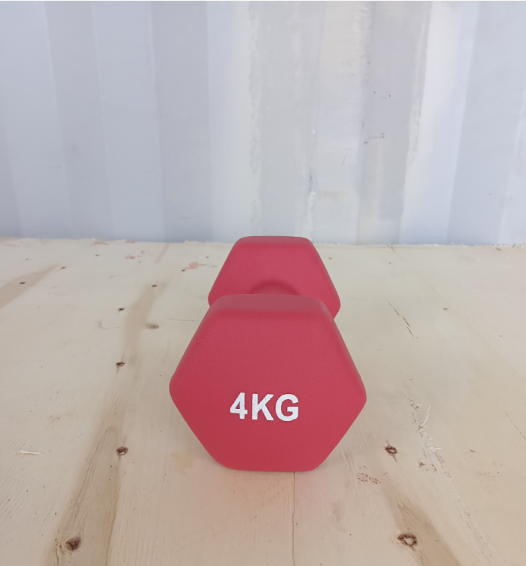 Hex ročka iz neoprena in litega železa 4 kg | Heksagonalna utež