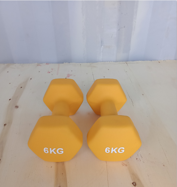 Hex ročka iz neoprena in litega železa 6 kg | Heksagonalna utež