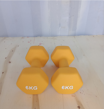 Hex ročka iz neoprena in litega železa 6 kg | Heksagonalna utež