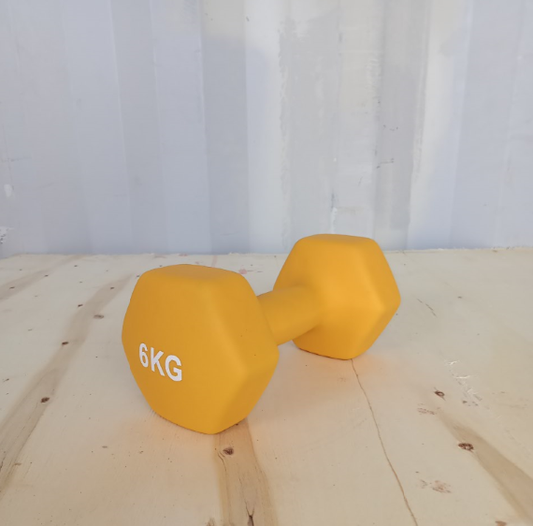 Hex ročka iz neoprena in litega železa 6 kg | Heksagonalna utež
