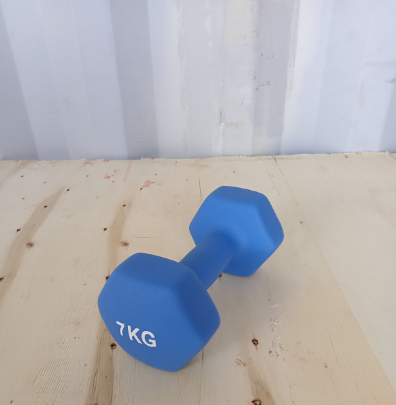 Hex ročka iz neoprena in litega železa 7 kg | Heksagonalna utež