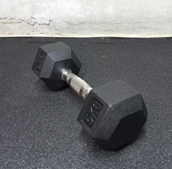 Set weights: Hexke rubberized handles in pairs, 27 kg, 30kg and 32.5kg, 180 kg total